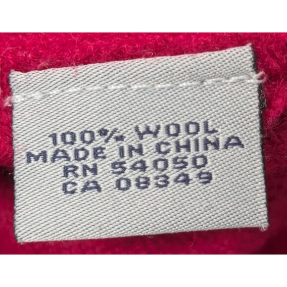 Fuchsia Bolero Jacket 100% Wool LARGE Preppy Academia ANNE KLEIN Wide 3/4 Sleeve - Picture 9 of 10